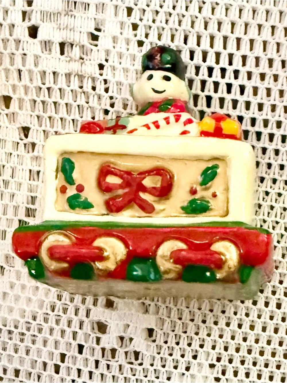 Vintage 4-Piece Christmas Train Wax Candle Set
